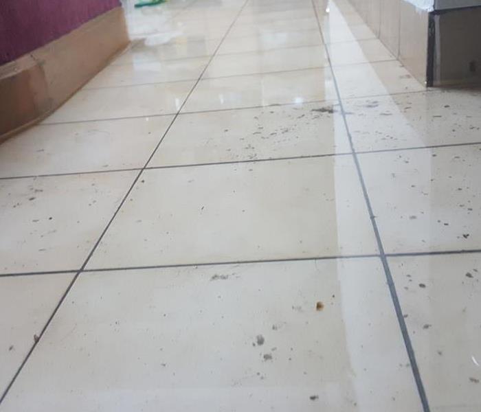 water damage on floor