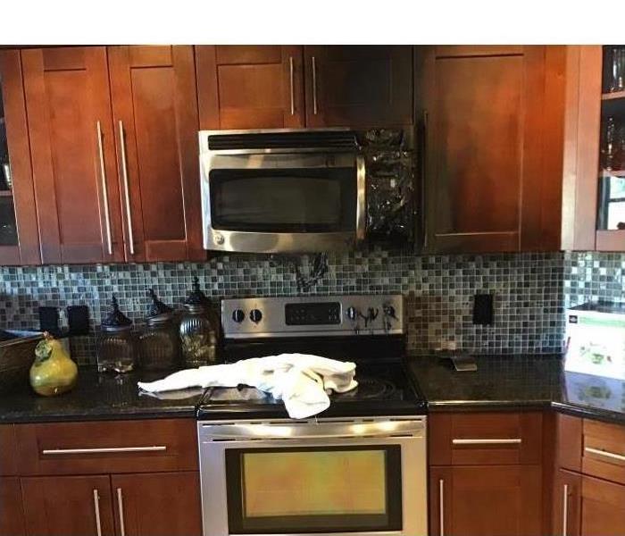 Burnt microwave oven